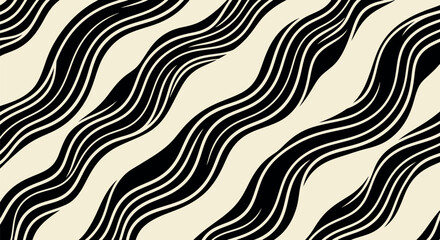 Fototapeta premium Abstract flowing wave pattern for textile design and modern interior decor applications