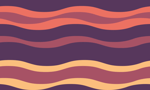 Abstract wavy stripes pattern in muted earth tones.  Perfect for backgrounds, website design, or textile prints. Evokes feelings of calm, nature, and retro style.