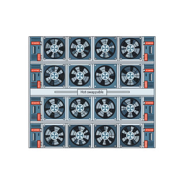 Cryptocurrency Mining Rigs with Multiple Fans and Cooling Systems