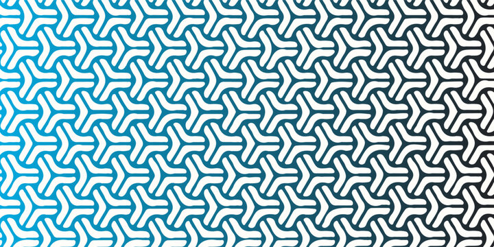 Abstract Blue Gradient Geometric Y-Shape Pattern Background - Modern Tech Seamless Style Illustration