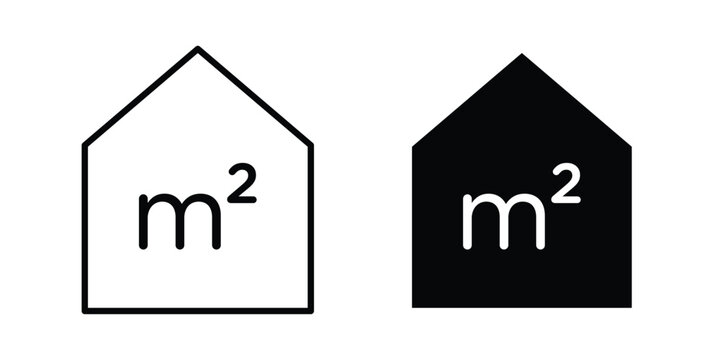 Square Meter icon pack, best for Graphic designs. Vector
