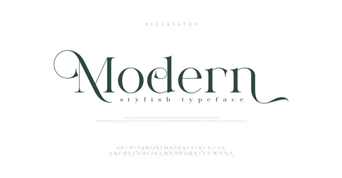 Modern typography luxury classic lettering serif fonts decorative wedding vintage retro logos, design for fashion beauty shop and brand .