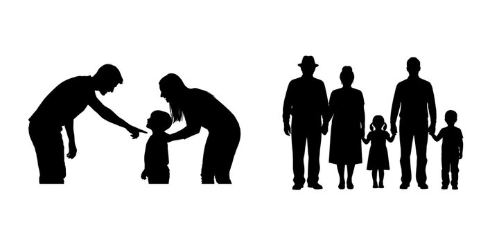 vector silhouettes of people