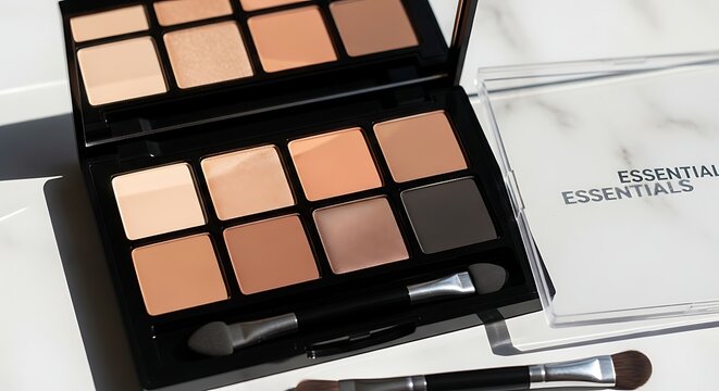 Neutral eyeshadow palette a close up of warm tones for versatile eye makeup looks