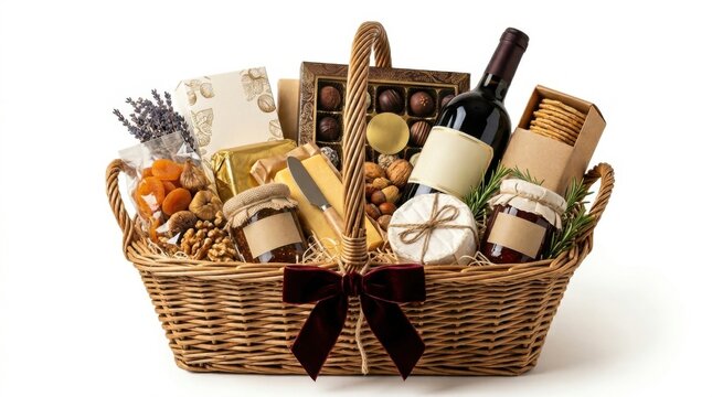 Luxury Gourmet Gift Basket with Wine and Chocolates