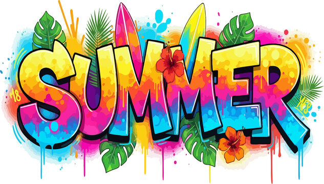 Summer word art grafity