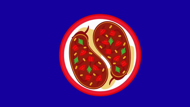Eggplant with Bolognese sauce animation