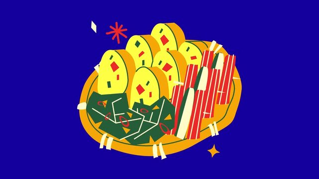 Japanese Omelete seaweed and crab stick side dishes 