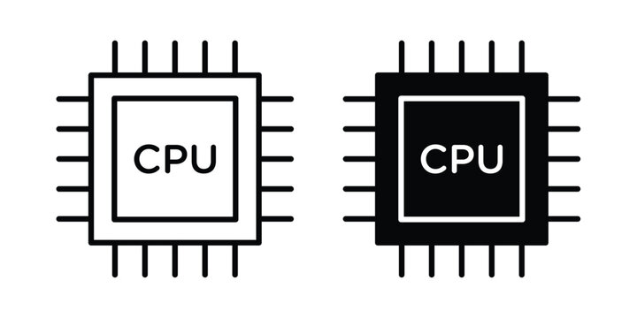 CPU icon pack vectors for graphic projects.