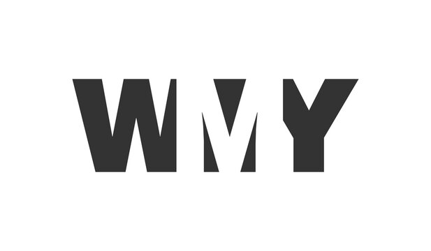 WMY logo design. Initial letter W M Y bold font style for tech startups, consulting, corporate branding. Creative company name, headlines typography identity, trendy logotype.
