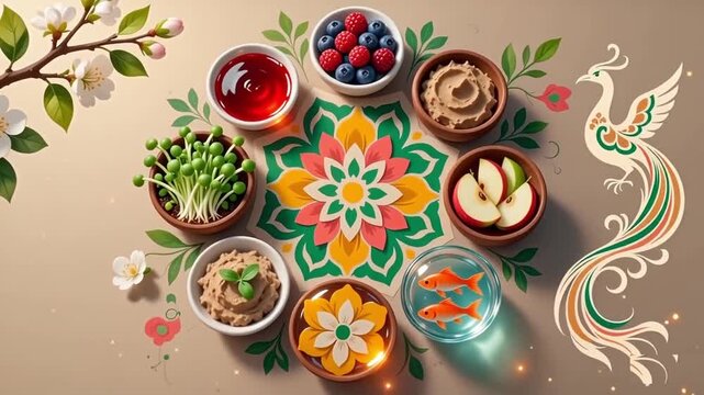 Luxury Nowruz Haft Seen Table &mdash; Elegant Persian New Year Setup