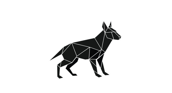 A black silhouette vector illustration of a wild stallion animal isolated on a white background depicting a domestic farm horse in a gallop