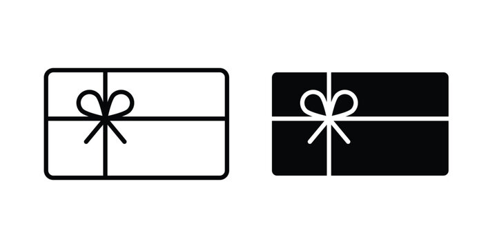 Gift card icon pack vectors for graphic projects.