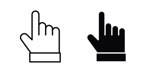 Fototapeta premium Hand pointer icon pack vectors for graphic projects.