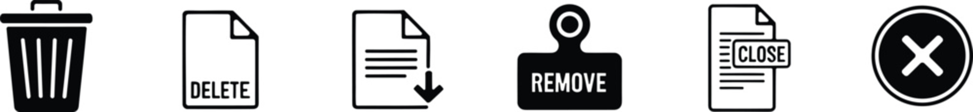 Black and white icons of various lighters a minimalist collection for design purposes