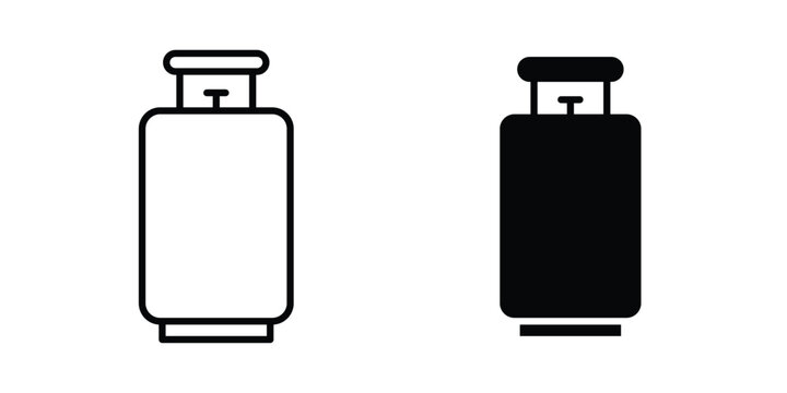 LPG cylinder icon pack vectors for graphic projects.