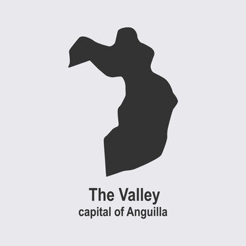 The capital of Anguilla is The Valley map illustration