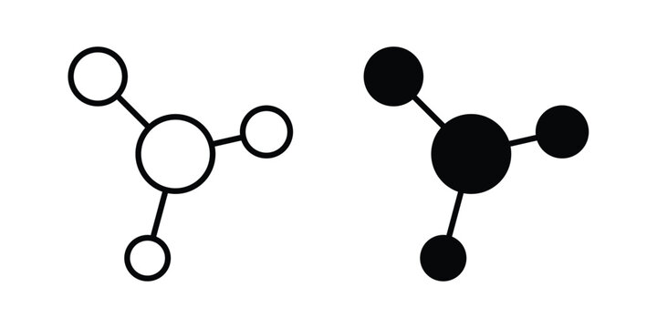 Molecule icon pack vectors for graphic projects.