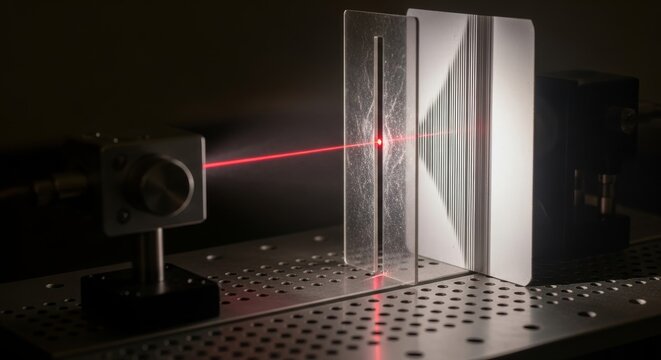 Double Slit Experiment Demonstrating Light Interference