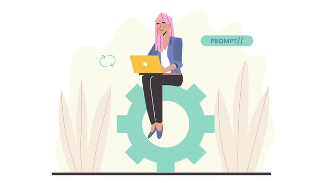 AI Prompt Engineering Workflow Animation