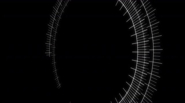 3D HUD Rader Radial Graph Scan Circle Y50 Degrees Blinking Green Loading Animation Loop