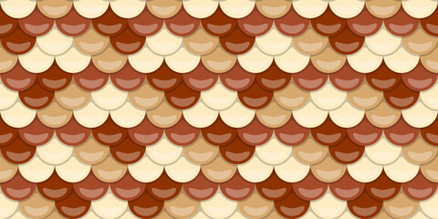 Abstract seamless pattern of overlapping scales in earthy tones.  Perfect for backgrounds, textiles, or decorative design projects.  Evokes a sense of natural texture and subtle elegance. © Olena