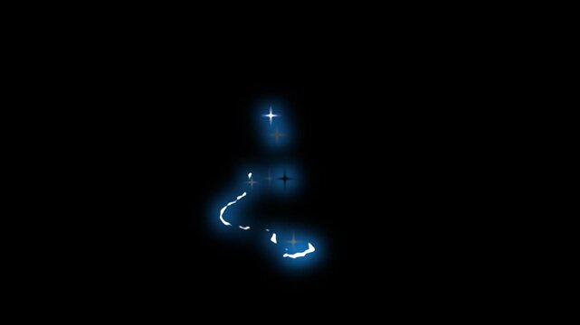 Liquid splash explosion with flash thunder effect, cartoon energy burst, glowing star particles and dynamic motion animation on black background in ultra HD 4K