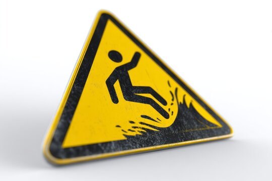 Caution slippery road sign warning 1.