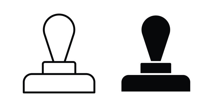 Stamp icon pack vectors for graphic projects.
