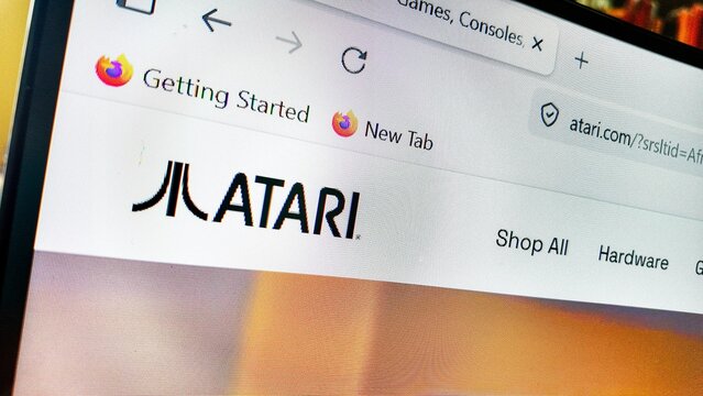internet browser window displaying atari website