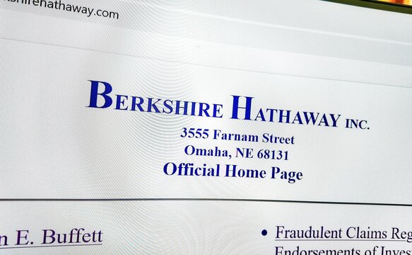 a computer screen displaying berkshire hathaway website