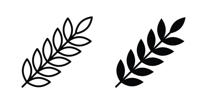 Wheat icon pack vectors for graphic projects.