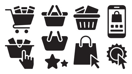 Set of nautical icons including anchors steering wheels lighthouses flags and star shapes. © Tamanna