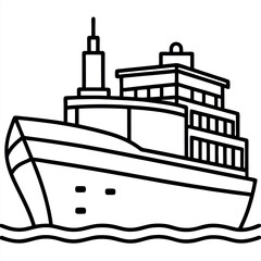 Obraz premium vector illustration of a ship