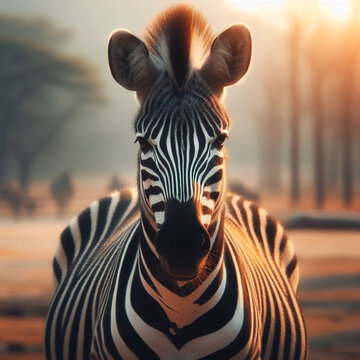 zebra in the zoo