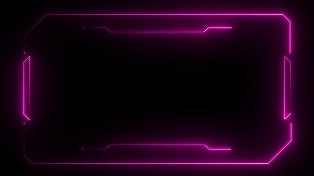 Hud Frame Digital Technology Sci-fi Frame Interface. HUD concept design of frame with brackets, equalizers, data, futuristic elements.4k animation video.