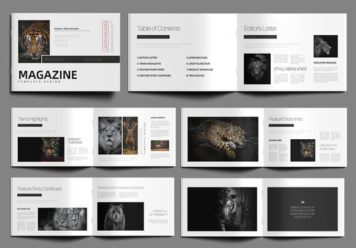 Animal Magazine Design Template