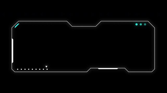Futuristic HUD frame overlay with bottom indicators