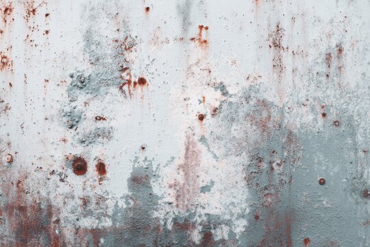 Weathered zinc plating with chalky white oxidation bloom abstract texture.