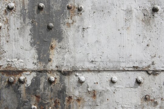 Weathered zinc plating with chalky white oxidation bloom abstract texture.