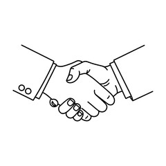 Fototapeta premium professional handshake agreement business partnership collaboration success teamwork vector illustration