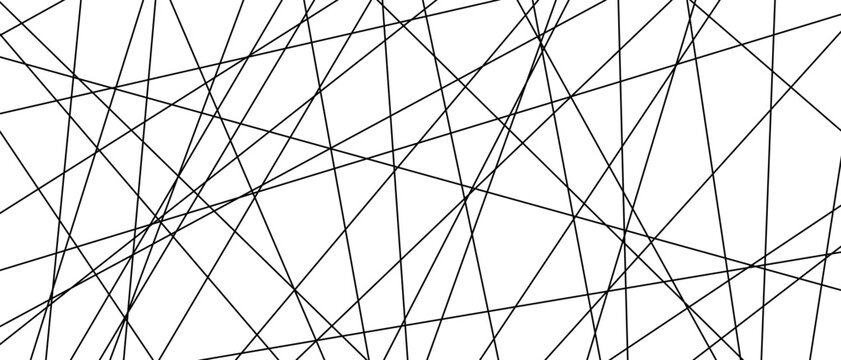 Chaotic straight diagonal strokes create dynamic monochrome vector texture with asymmetric angular composition perfect for modern minimalist artistic backgrounds and edgy graphic projects.