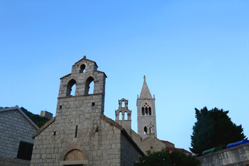 Obraz premium Traditional Mediterranean architecture and picturesque street in Lastovo, Croatia.