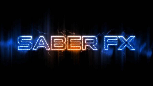 Saber Electric Neon Energy Title
