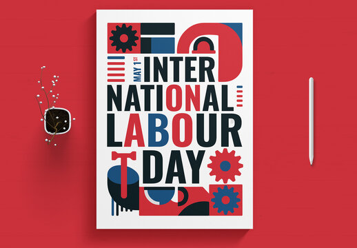 May Day Workers Flyer Design Template