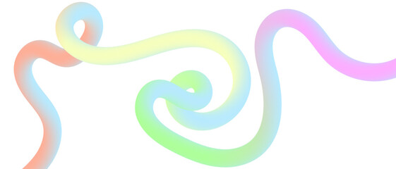 Fototapeta premium Abstract ribbon wave line design, smooth flowing curves, vibrant gradient stripes, modern creative vector background.