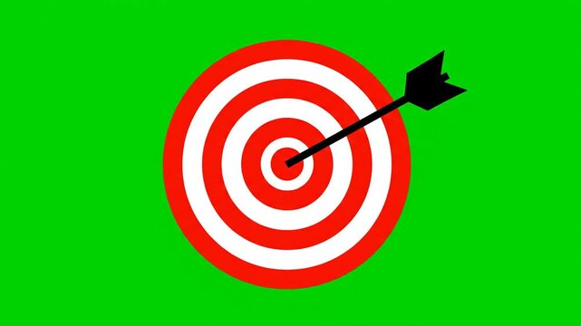 A video of a person hitting a target with an arrow in archery practice