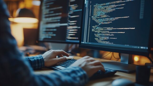 DevOps software development and IT operations, software engineer, project manager working in agile methodology, dev ops icon and JavaScript. Development operations programming technology concept