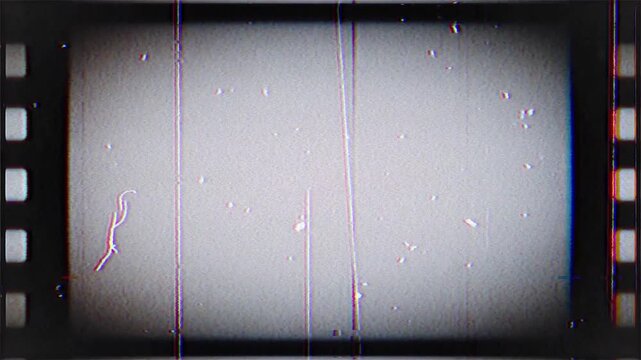 Old style vintage retro flickering film reel overlay clip with dust and scratches and film stock damage	