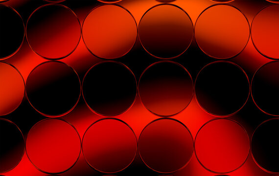 Premium Copper and Scarlet Metal Circle Pattern